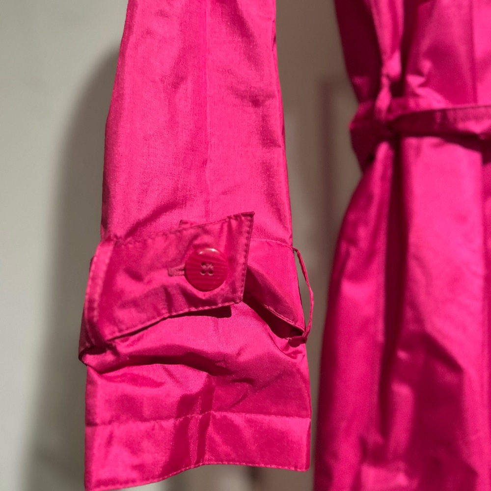 Vintage Weather Wise Hot Pink Belted Trench Coat Size S (5/6) - Picture 3 of 7